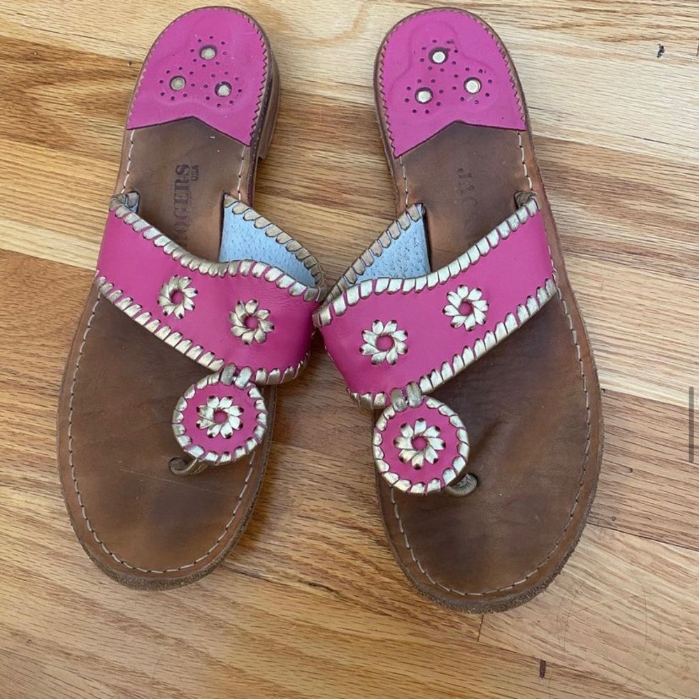 Jack Rogers Pink & Gold Sandal